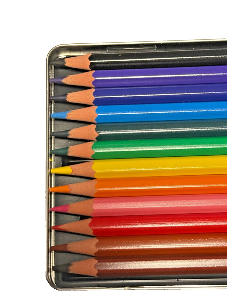 Conte - 12 Pencil Crayons In A Tin Made By Conte Evolution