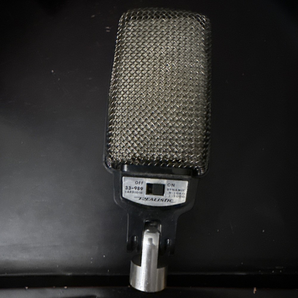 Vintage Realistic Dynamic  Microphone 33-989 Cardioid