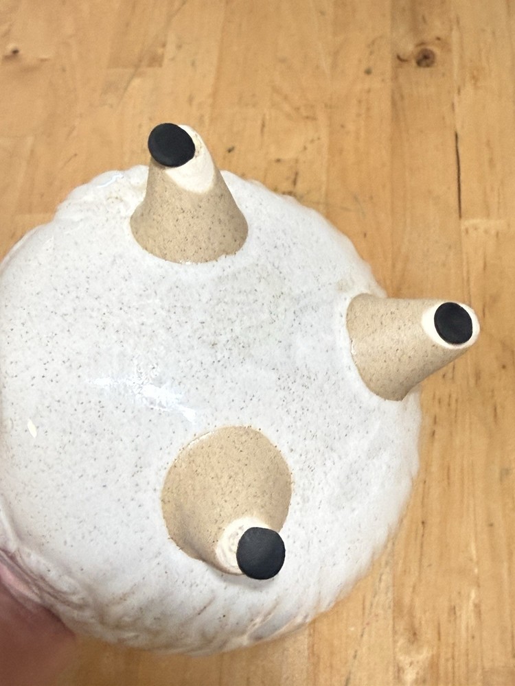 Small Ceramic Pot With face NWOT