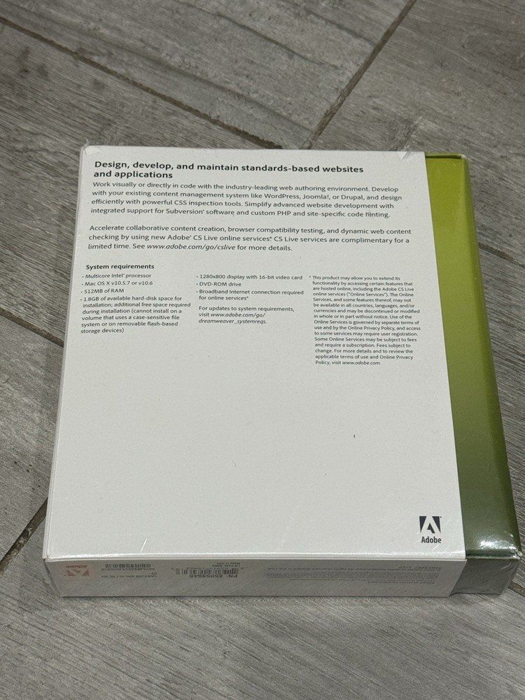 👨‍💻 Adobe Dreamweaver CS5 - Mac OS - Full Retail Box - Web Design Software