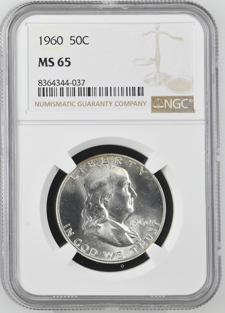 1960  FRANKLIN US Half Dollar,   MS65 by NGC,   a SUPERB looking coin!!!!