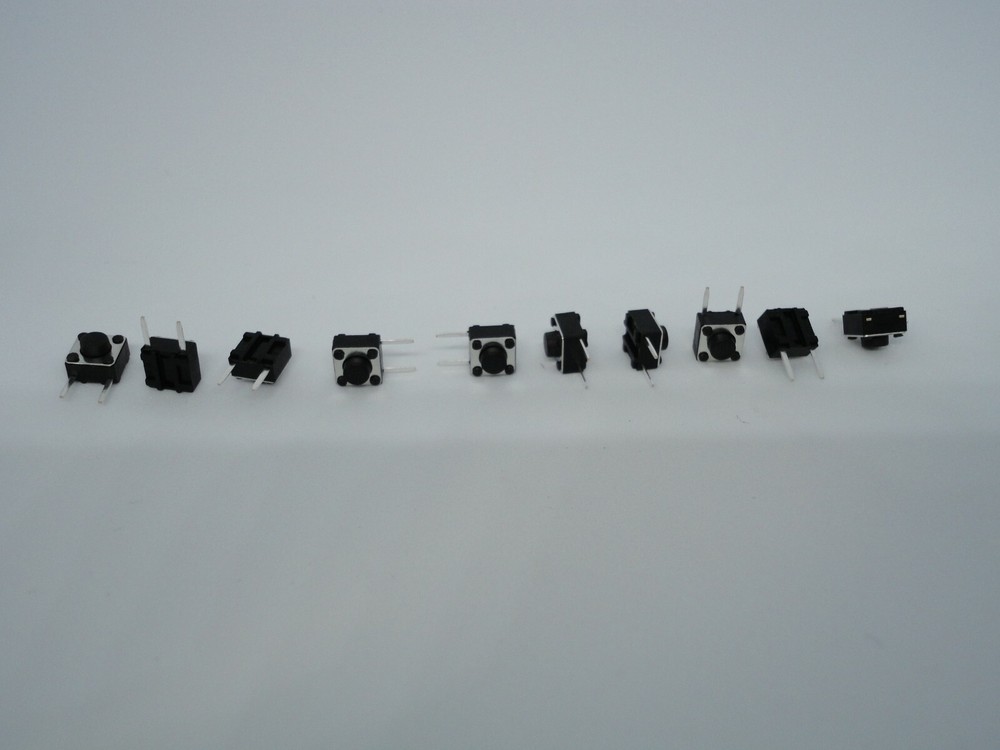 10 Pcs Pack Lot 6x6x5mm Momentary Push Micro Button Tactile Switch Side 2 Pins