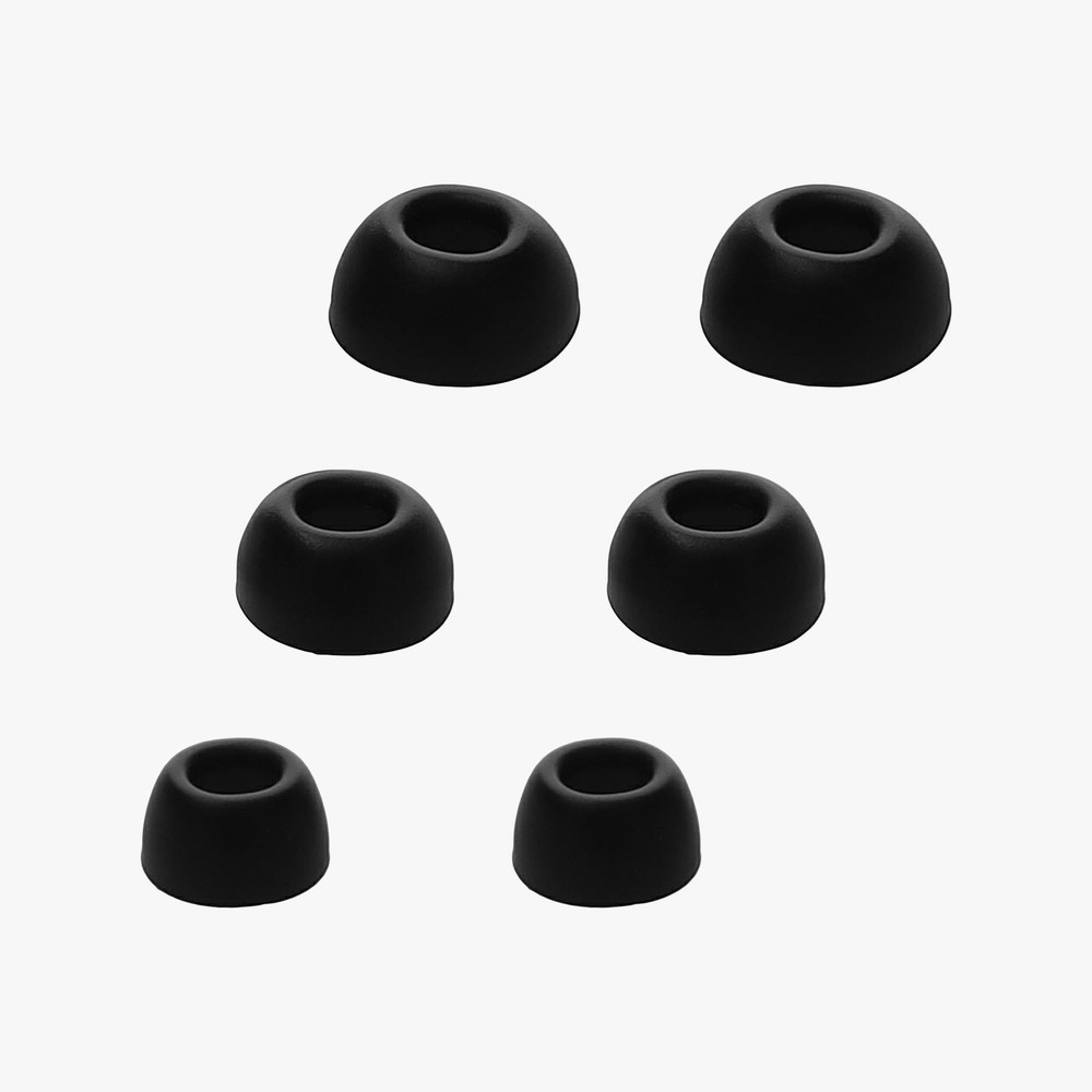 kwmobile 6X Replacement Ear Tips Compatible with Anker Soundcore Black