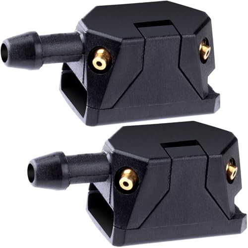 2pcs Adjustable Windshield Washer Nozzles, 3-Way Universal Aimable Car Front
