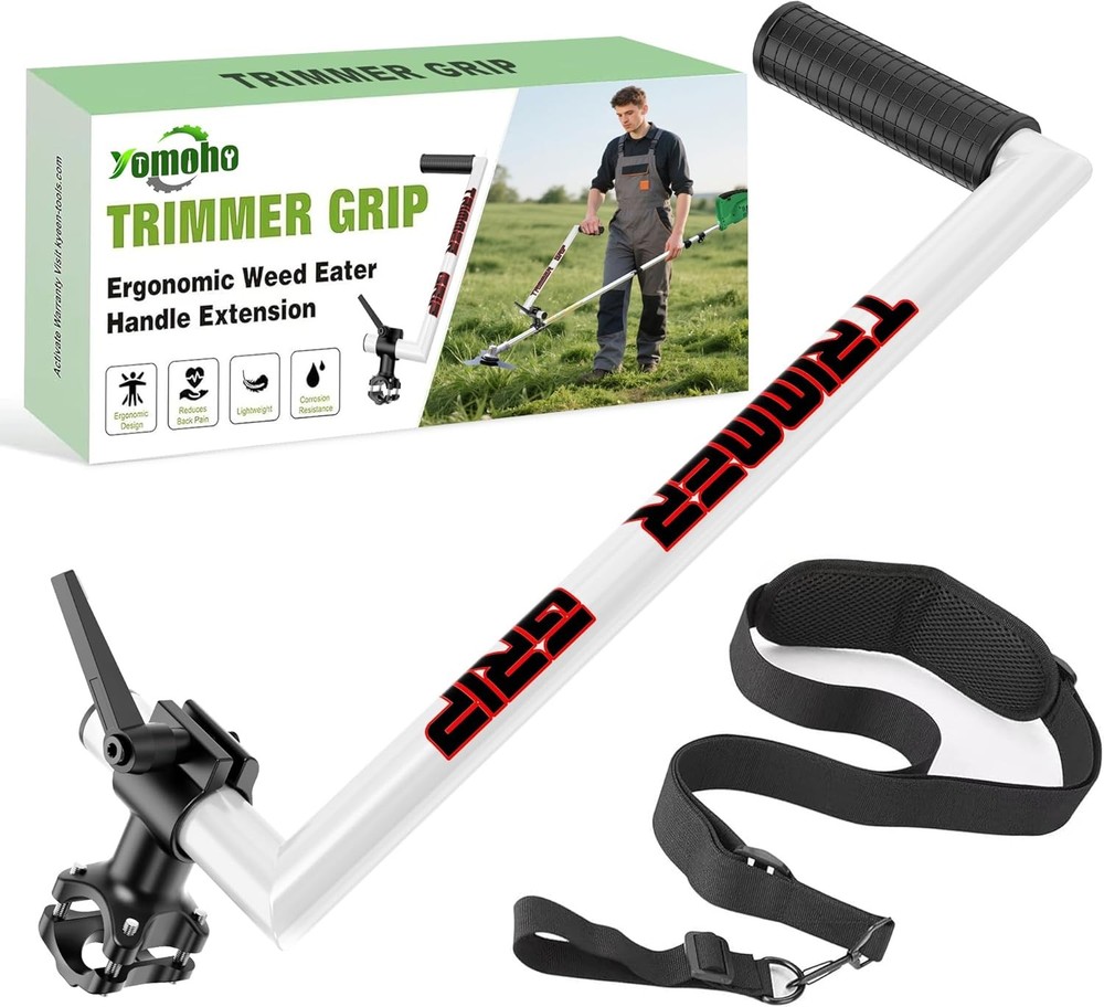 Weedwacker Handle Weed Eater Trimmer Grip Extension with Strap for Back Saver