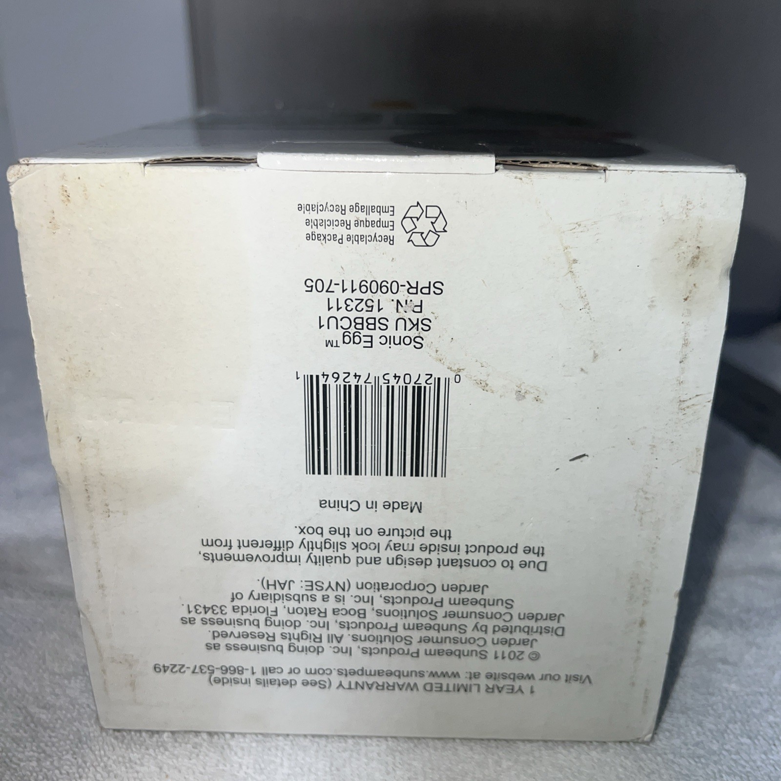 Sunbeam Sonic Egg Ultrasonic Dog Barking Control Deterrent Device, WORKS!