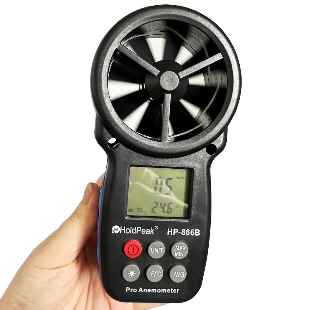 Pro Anemometer Multi-function Temperature Meter Anemometer Range 0.3~30m/s