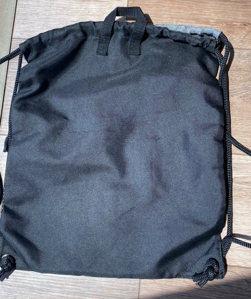 Subaru Rally Team USA Drawstring Bag Pullstring Black and Grey Like New!