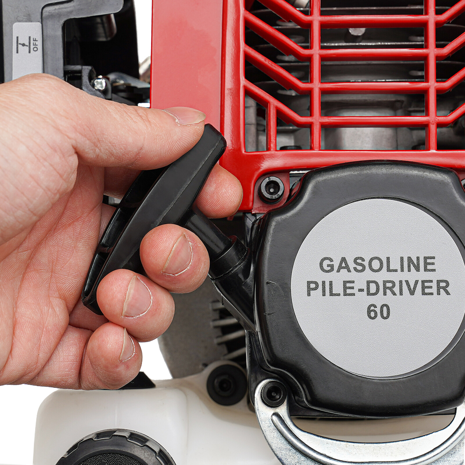 52CC 2.3HP Gas Powered T Post Driver Fence Pile Driver Pounder Toolkit w/3 Heads