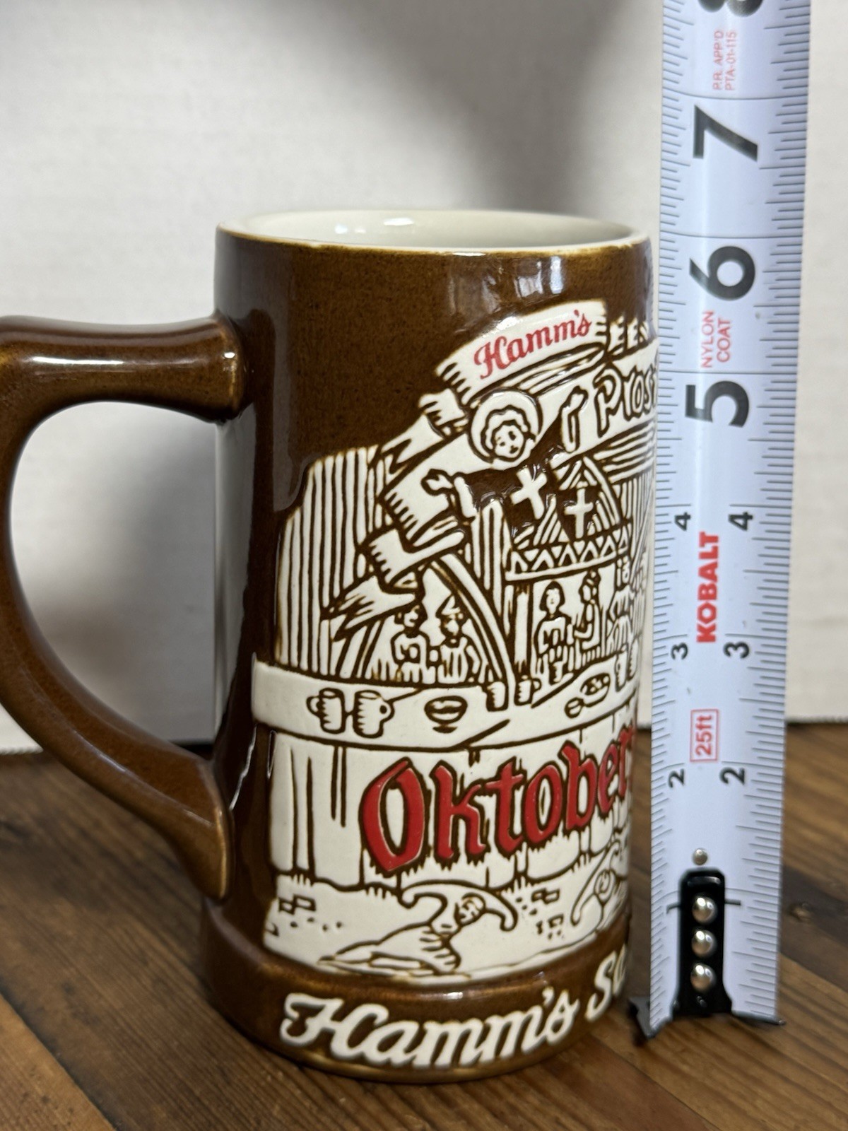 Vintage Hamm's Beer Stein Mug 1973 Oktoberfest Salutes Ceramarte Brazil Bear (C)