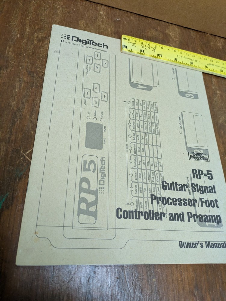DigiTech RP5 Guitar Effects Processor W/ Power Supply 1995