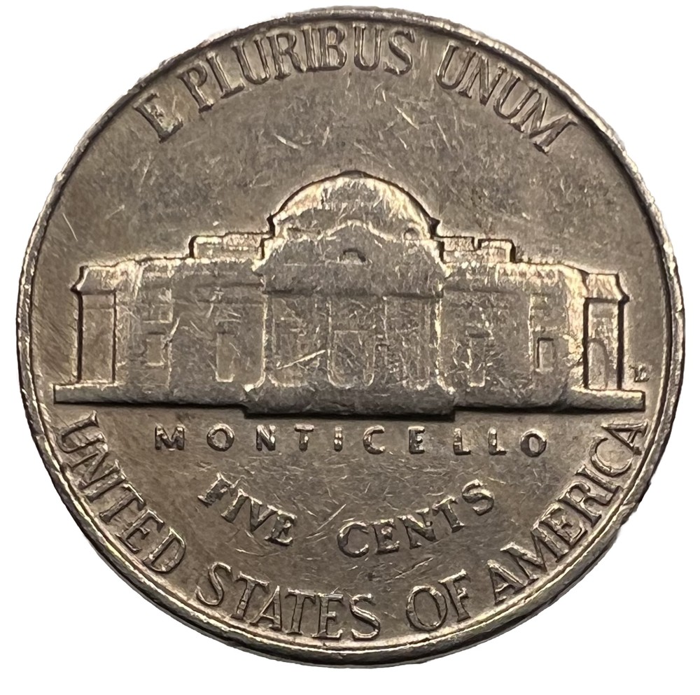 RPM 1952 D Jefferson Nickel Error D/D Reverse Mintmark