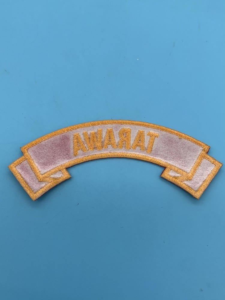 TARAWA Embroidered Red & Yellow Rocker Patch