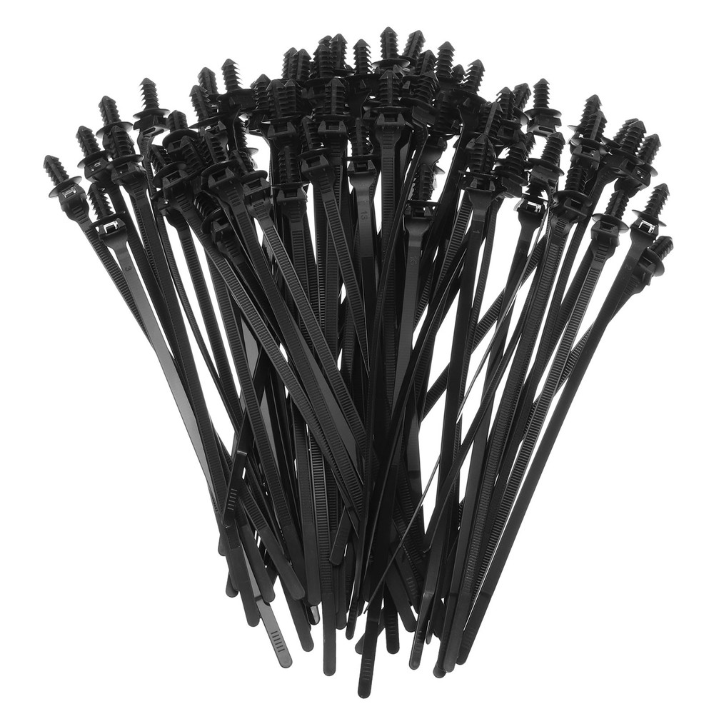 50pcs Push Mount Cable Zip Tie 8.3x0.22" Nylon Self Locking Cable Strap