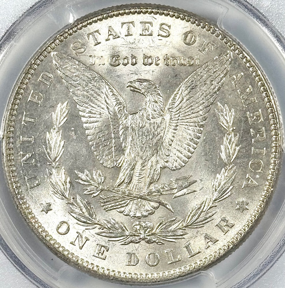 1886 $1 MORGAN SILVER DOLLAR PCGS MS63