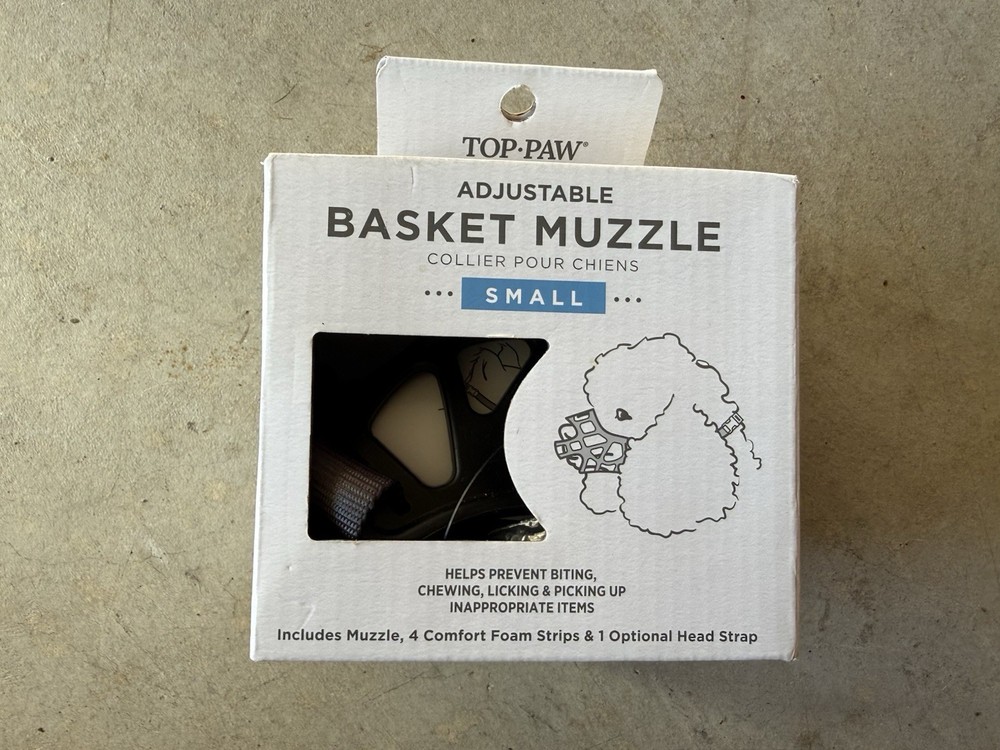 NEW Top Paw Training Adjustable Dog/Canine Basket Muzzle (Small)