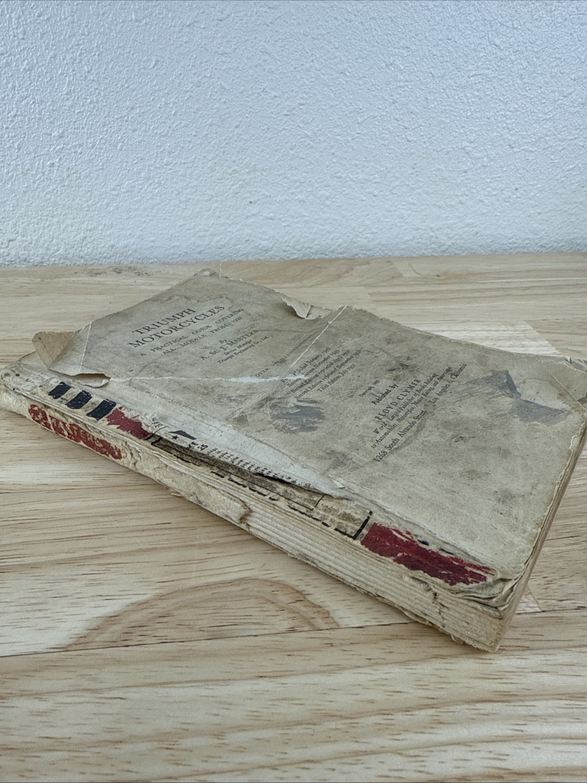 Vintage 1951 Triumph Motorcycle Owner's Handbook Floyd Clymer