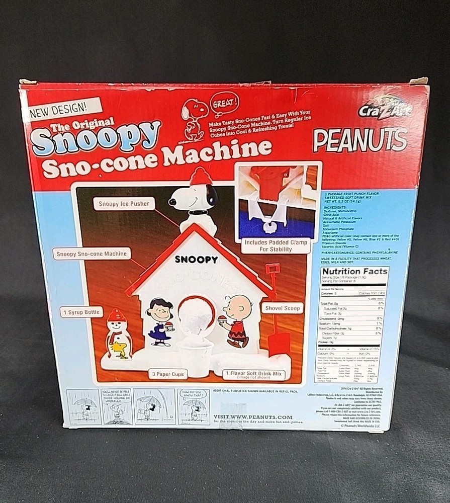 Snoopy Sno-Cone Machine Open Box, Never Been Used.