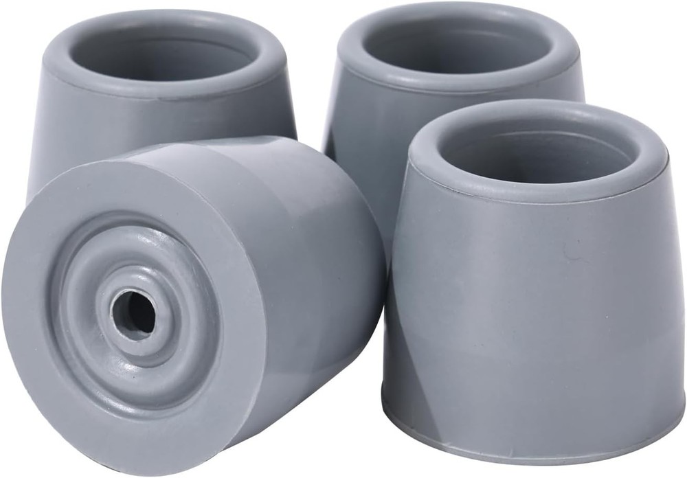 4PCS Rubber Walker Tips 1 '' Heavy Duty Replacement Tips for Walkers, Commode...