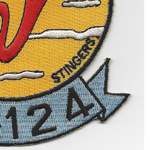 VF-124 Fighter Squadron Version F Patch-Stingrays
