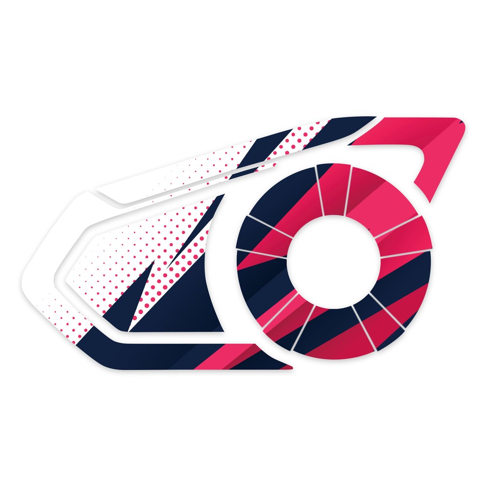 Slash Pink 1 Pcs For SENA 30K Intercom Device Sticker