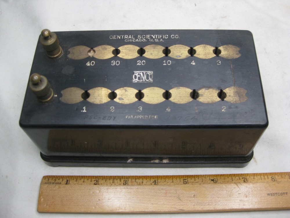 vintage CENCO Central Scientific Co resistor box electrical component