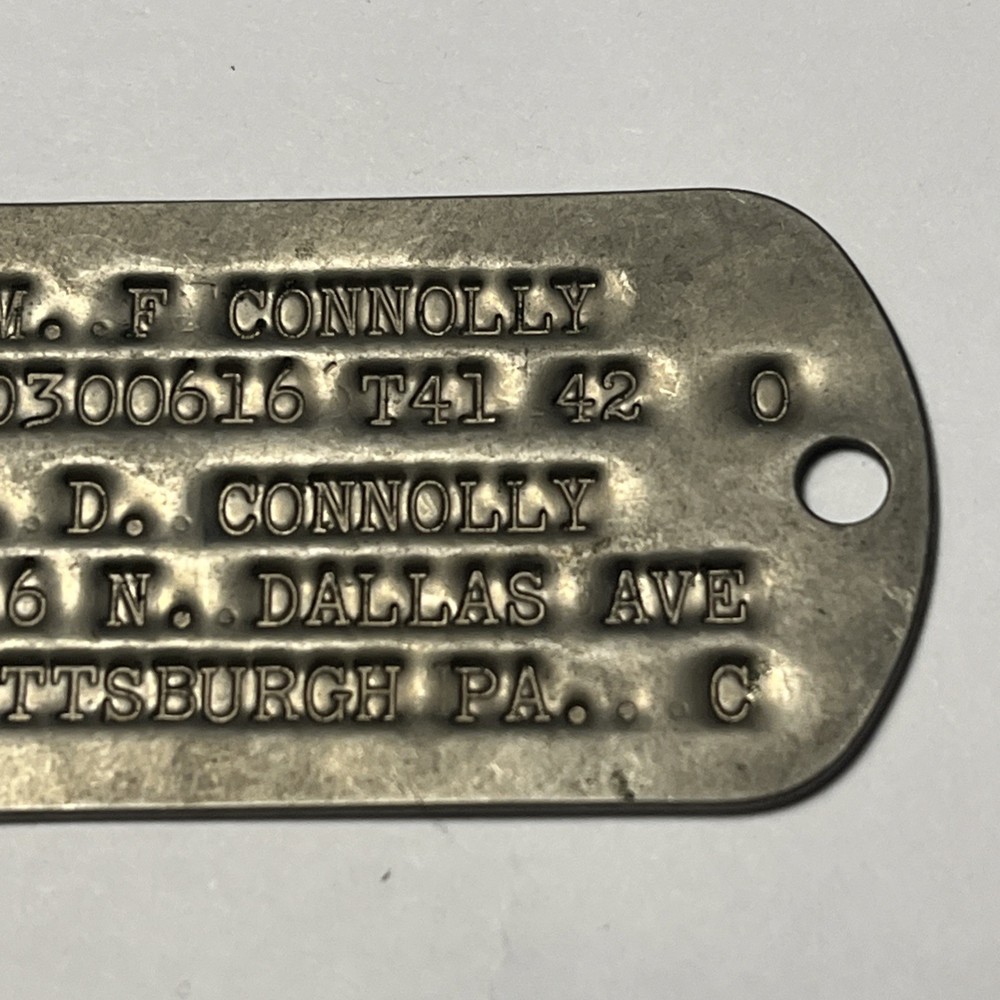 WW2 Type Notch Army Dog + Red Cross - WM. F Connolly - Pittsburgh Pennsylvania