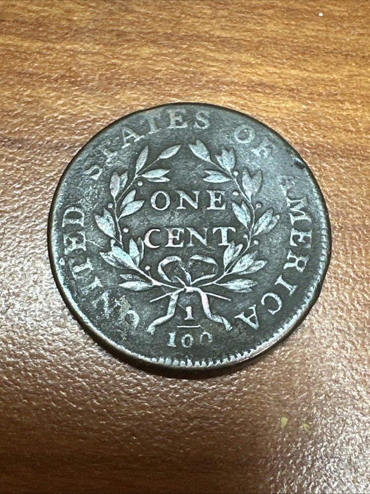 1798 Draped Bust Large Cent 1c 2nd Hairstyle