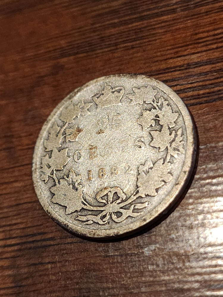 1892 Canada 25 Cents Silver Coin