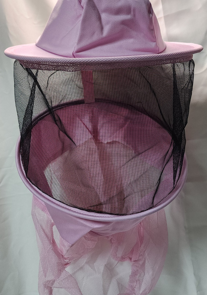 Humble Bee 210 Polycotton Beekeeping Veil with Round Hat, Pink