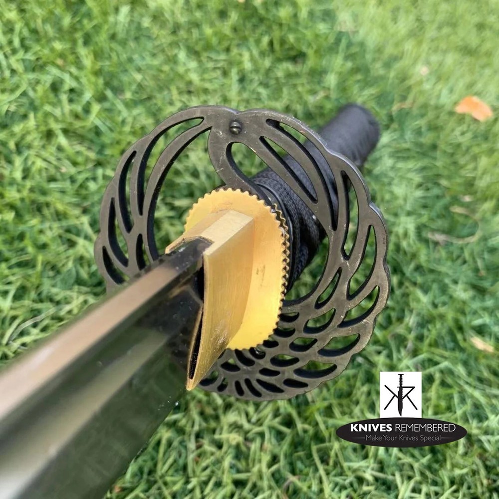 SHARP Blade Katana Practice Samurai Sword w/ Crane Tsuba and Scabbard