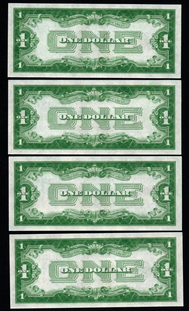 $1 1928A (10) CONSECUTIVE GEM UNCIRCULATED FUNNY BACK Silver Certificates!