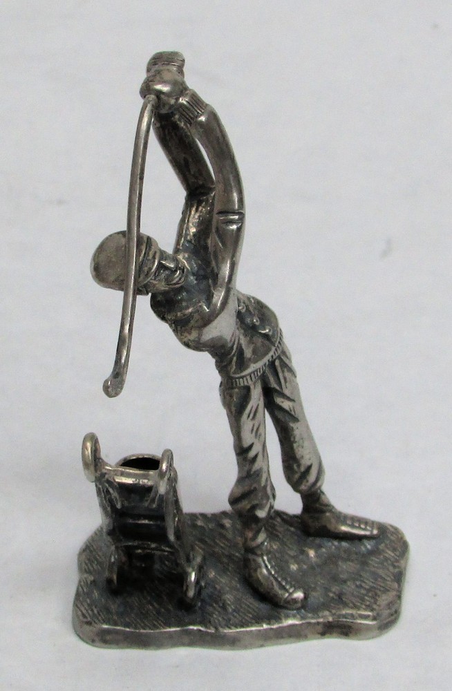 STERLING SILVER MINIATURE 2.5" MID SWING GOLFER