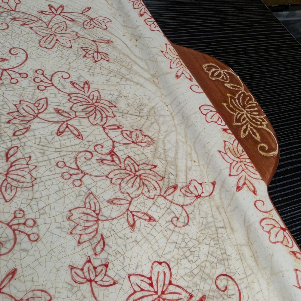 Temptations by Tara Floral Lace Rectangular Serving Tray Platter