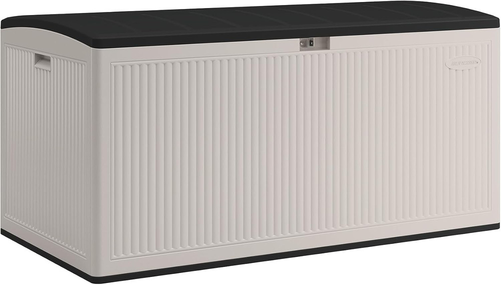 Extra Large 160 Gallon Reeded Deck Box for Outdoor Storage Solutions