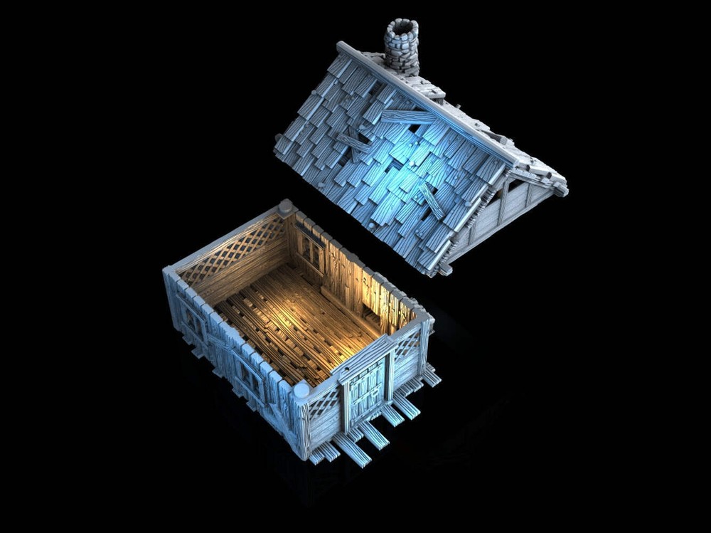 Adrian-3DP4U - Lumberjack Hut - 28mm