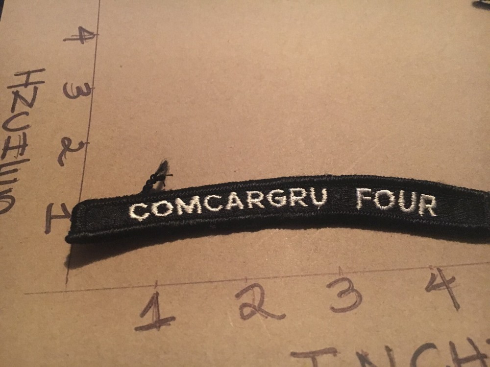 US NAVY SHOULDER STRIP TAB rocker Patch COMCARGRU FOUR