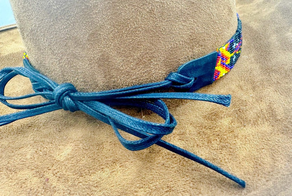 Handmade Native Style Beaded Multi-Color Thunderbird Beadwork Cowboy Hatband