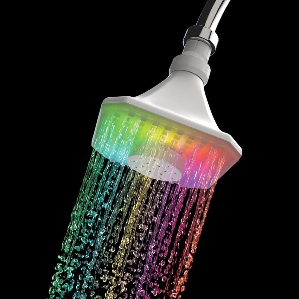 Bluetooth shower speaker waterproof with lights- color changing showerhead- show
