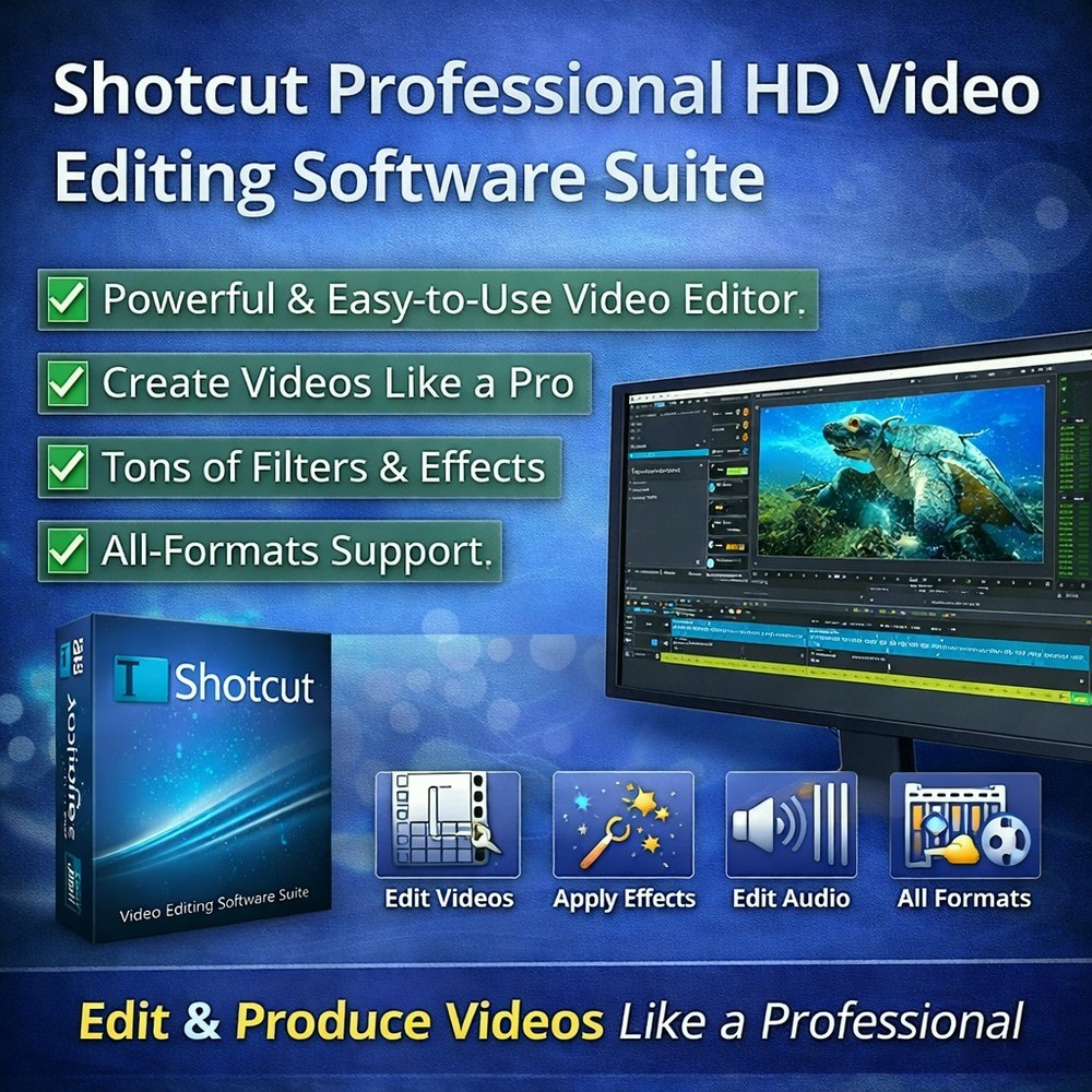 Shotcut Professional HD Video Editing Software Suite - for Windows
