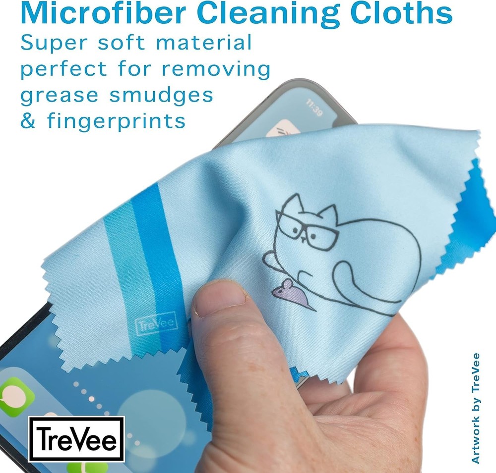 10 Pack Cute Kitty Cat Design Multicolor Microfiber Cleaning Cloths for Clean...