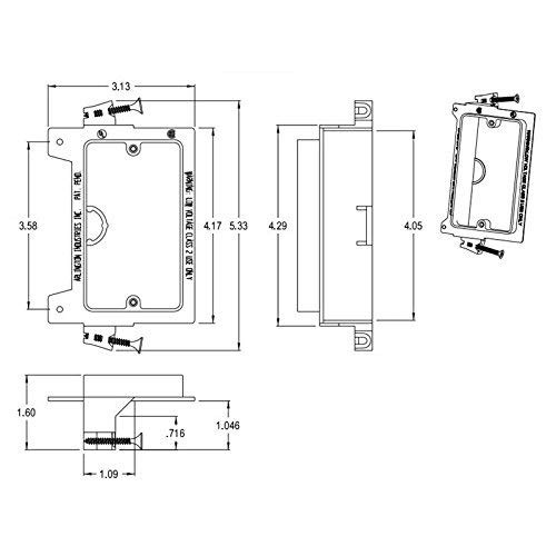 Lvs1 Screw On Single Gang Low Voltage Mounting Bracket 10/pack