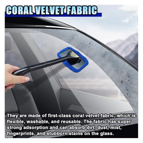 7 Pack Microfiber Cloths, Replaceable Car Inside Windshield Cleaning Tool