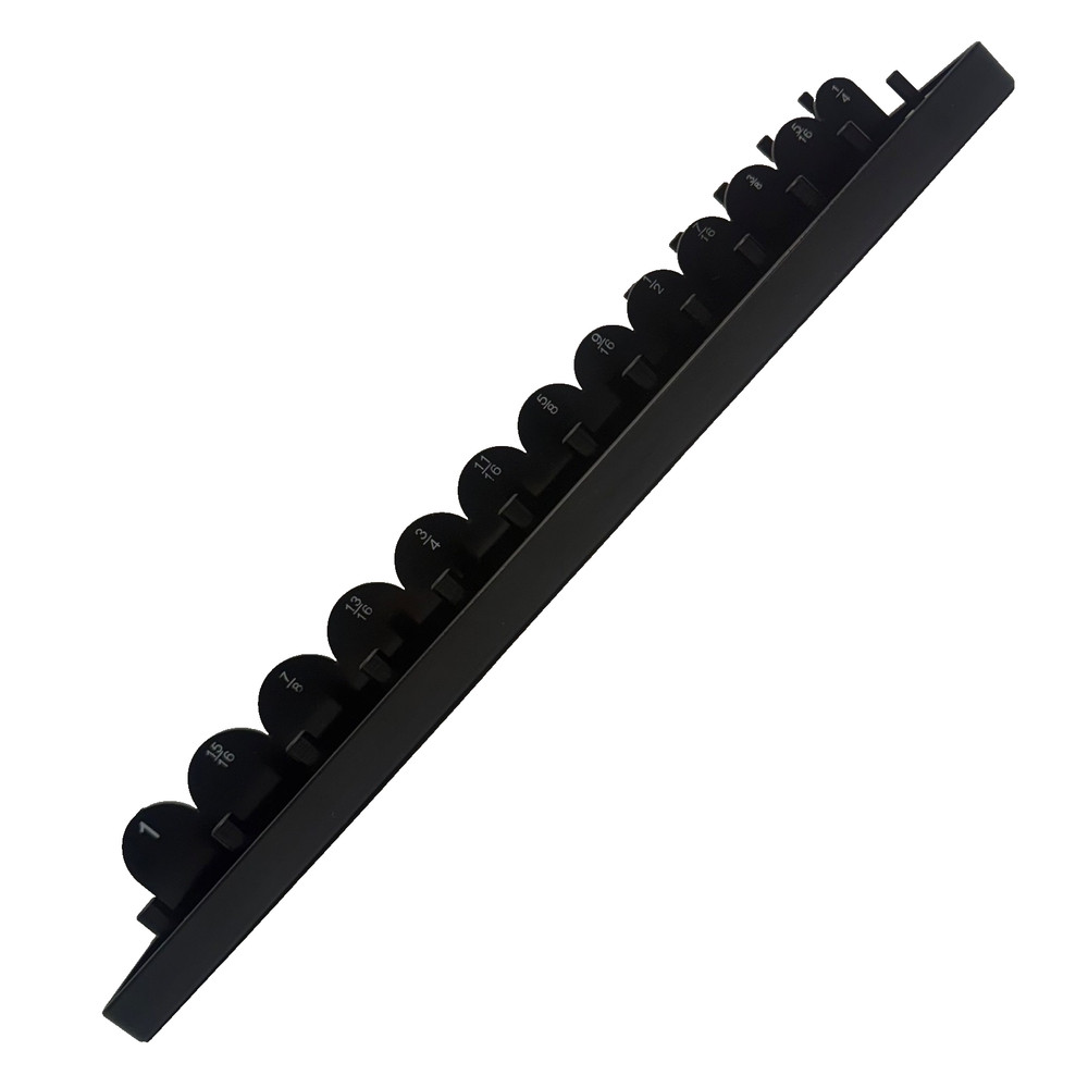 3/8" Drive Socket Organizer Black 1"–1-1/4" Deep & Shallow
