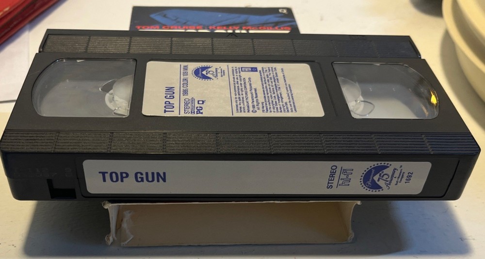 1st Release Top Gun VHS 1987 Paramount Tom Cruise Tested