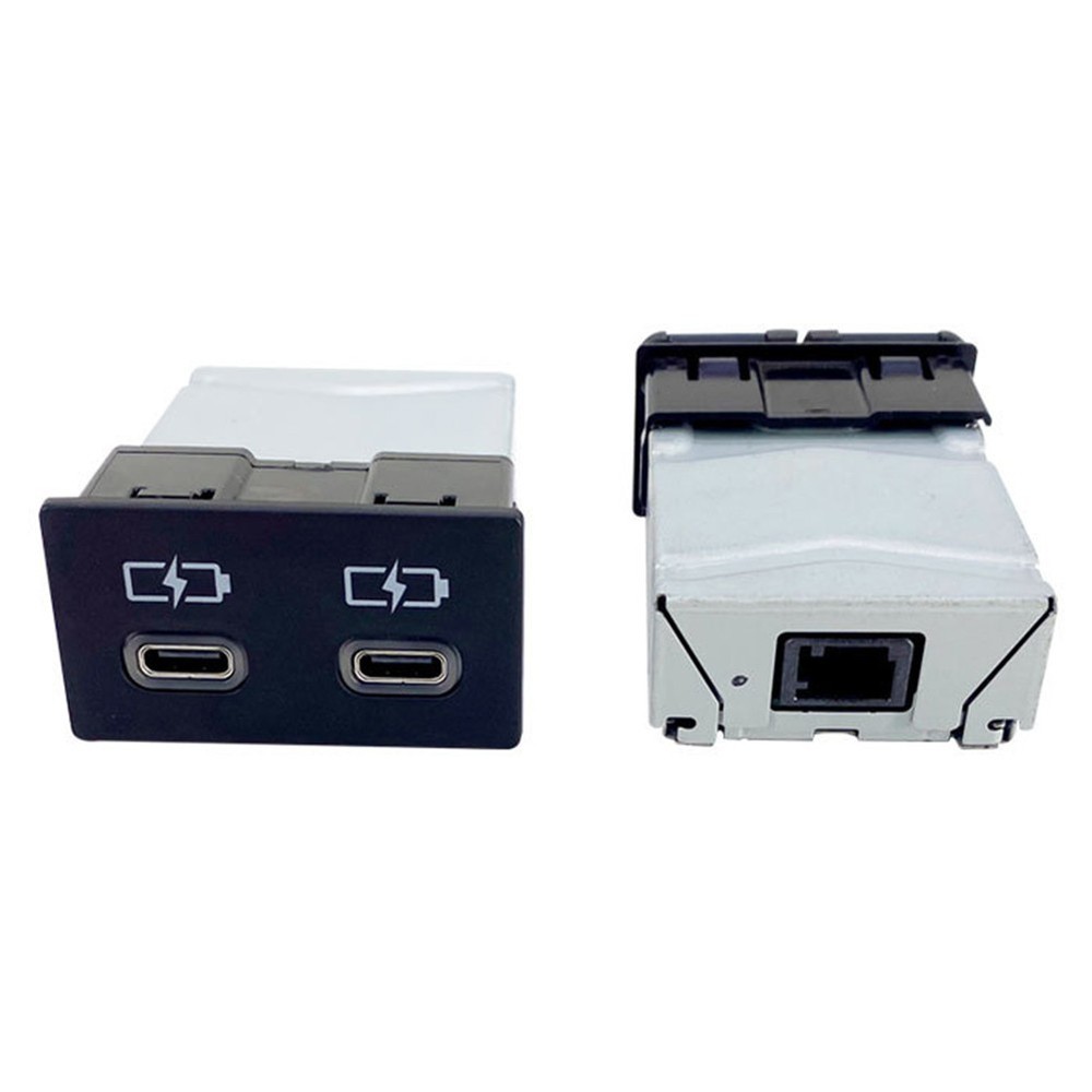 1PC Quick Charge Dual TYPE-C Interface Socket Fast Car Charger Use for Toyota