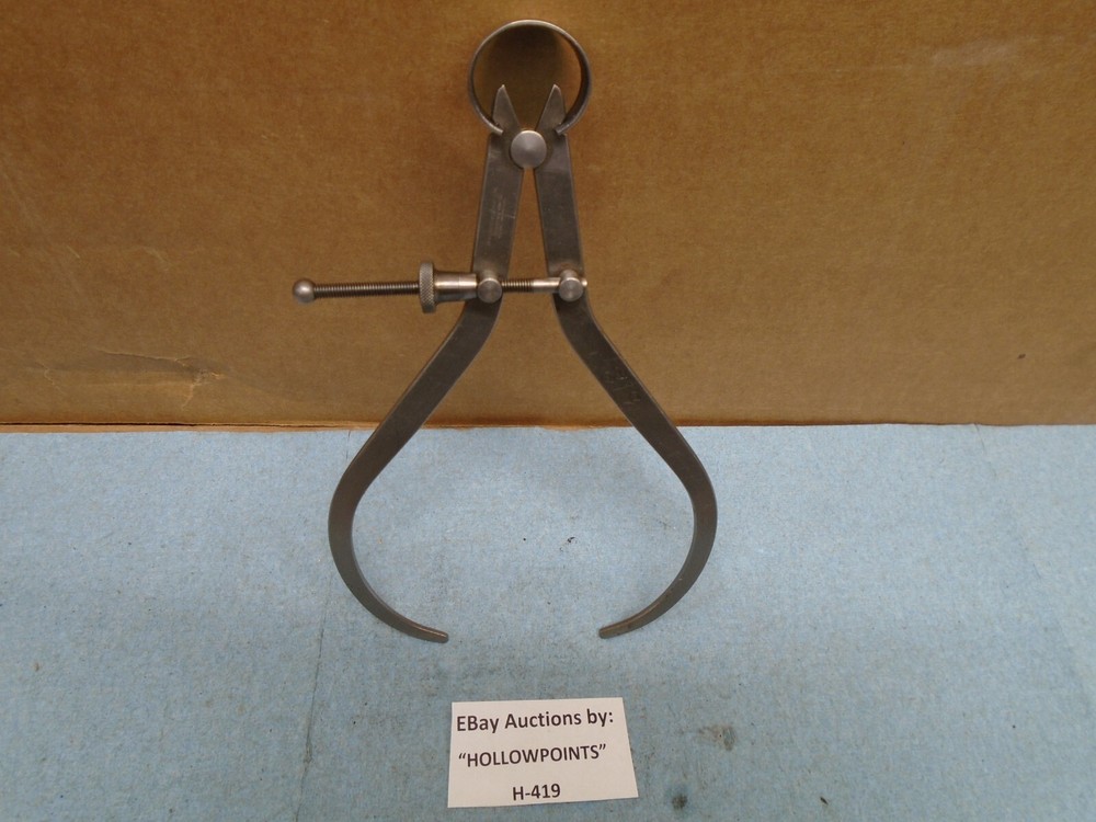 Lufkin No. 41 Outside 6" Spring Type Calipers for Machinist w/ Solid Nut H419