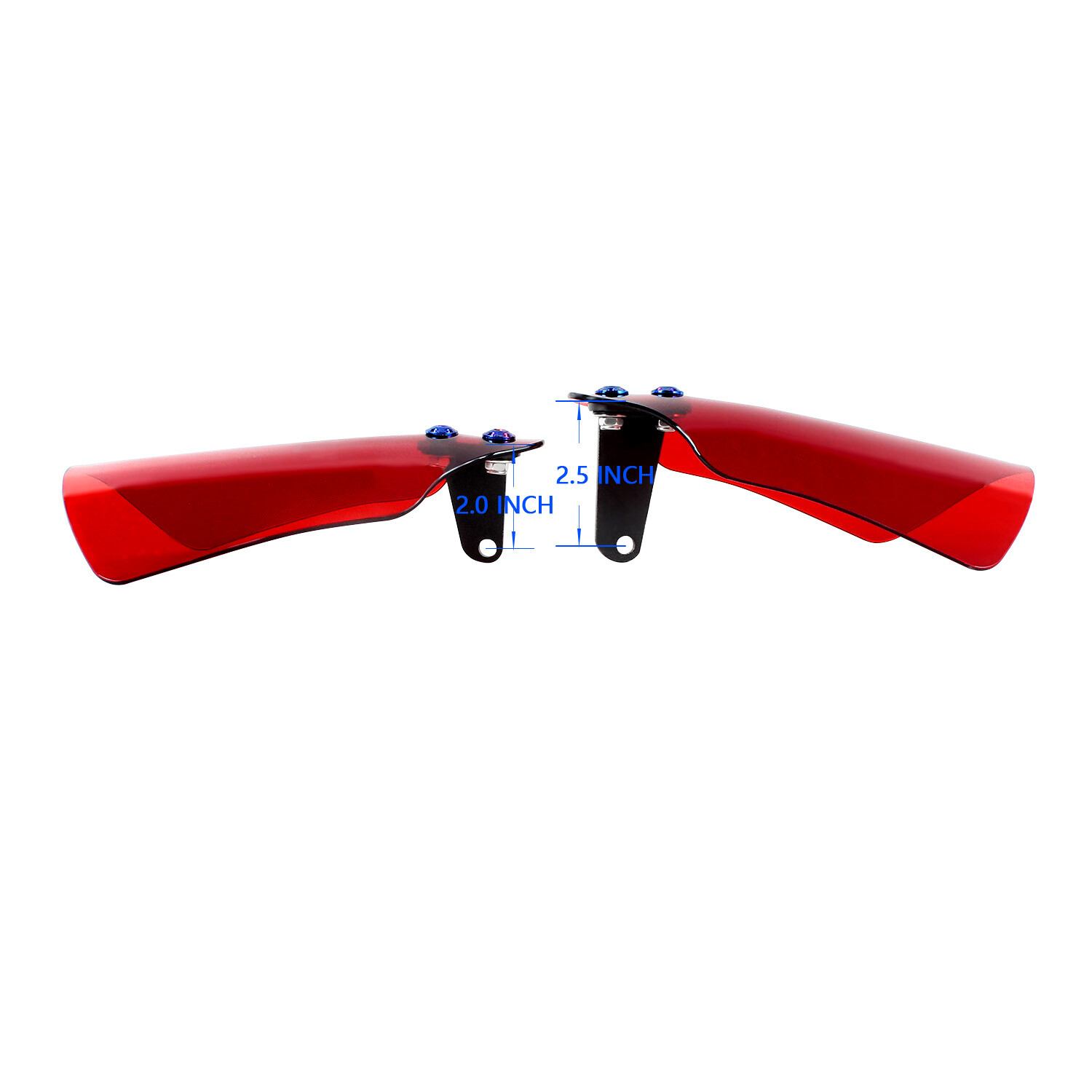 Transparent Red PMMA Acrylic Hand Grip Guard Air Deflector Fit Harley Touring XL