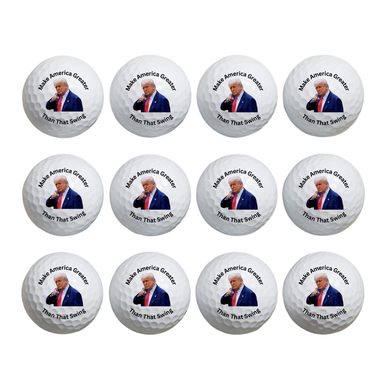 Donald Trump MAGA Golf Balls – TaylorMade Distance+ – Funny Political Gift
