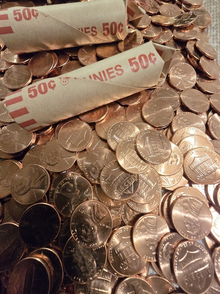 2025 D Lincoln Shield Cent Penny Rolls 2 ROLLS ***READ DESCRIPTION***